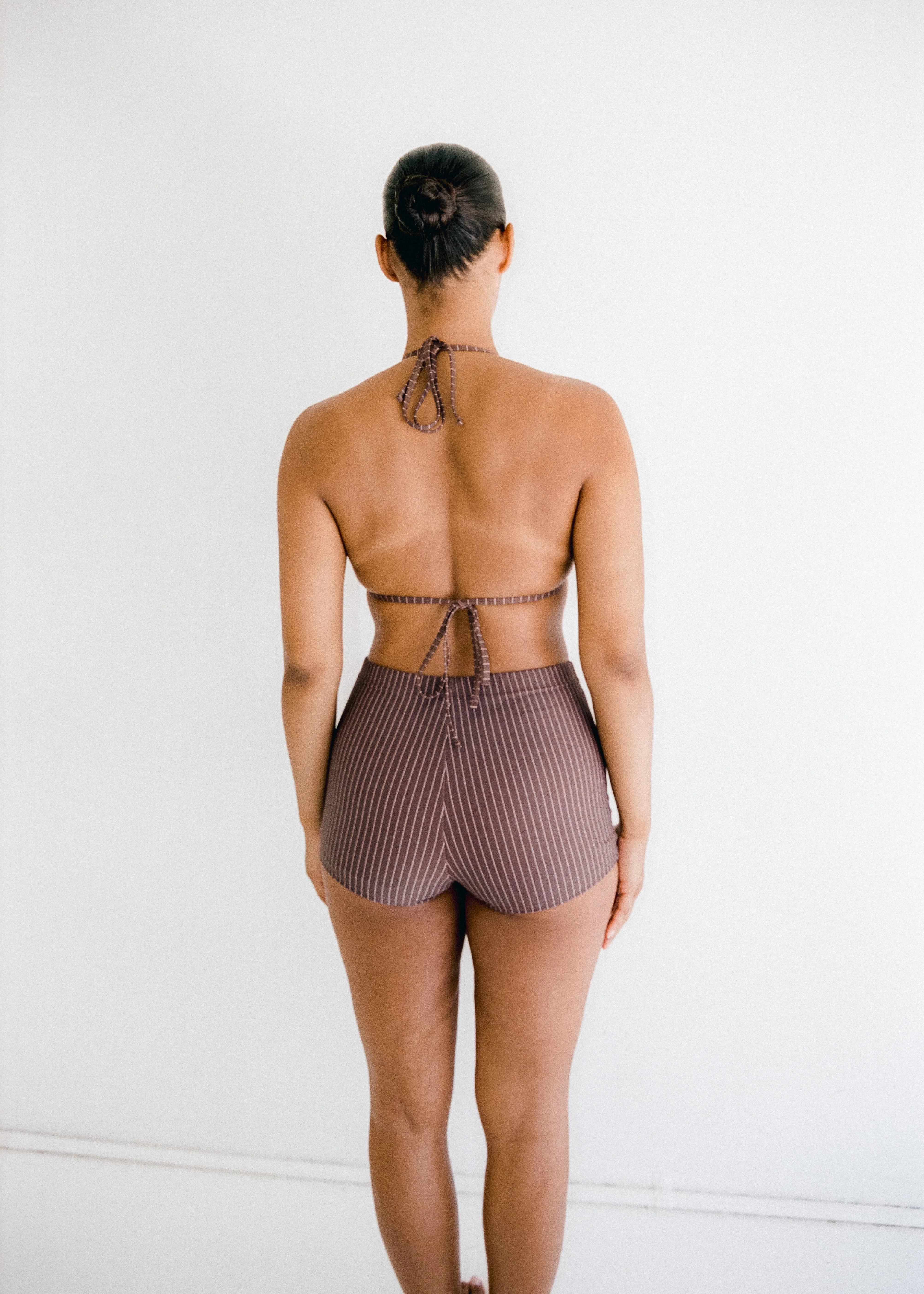 Bianca Triangle - Cocoa Pinstripe - Image 3
