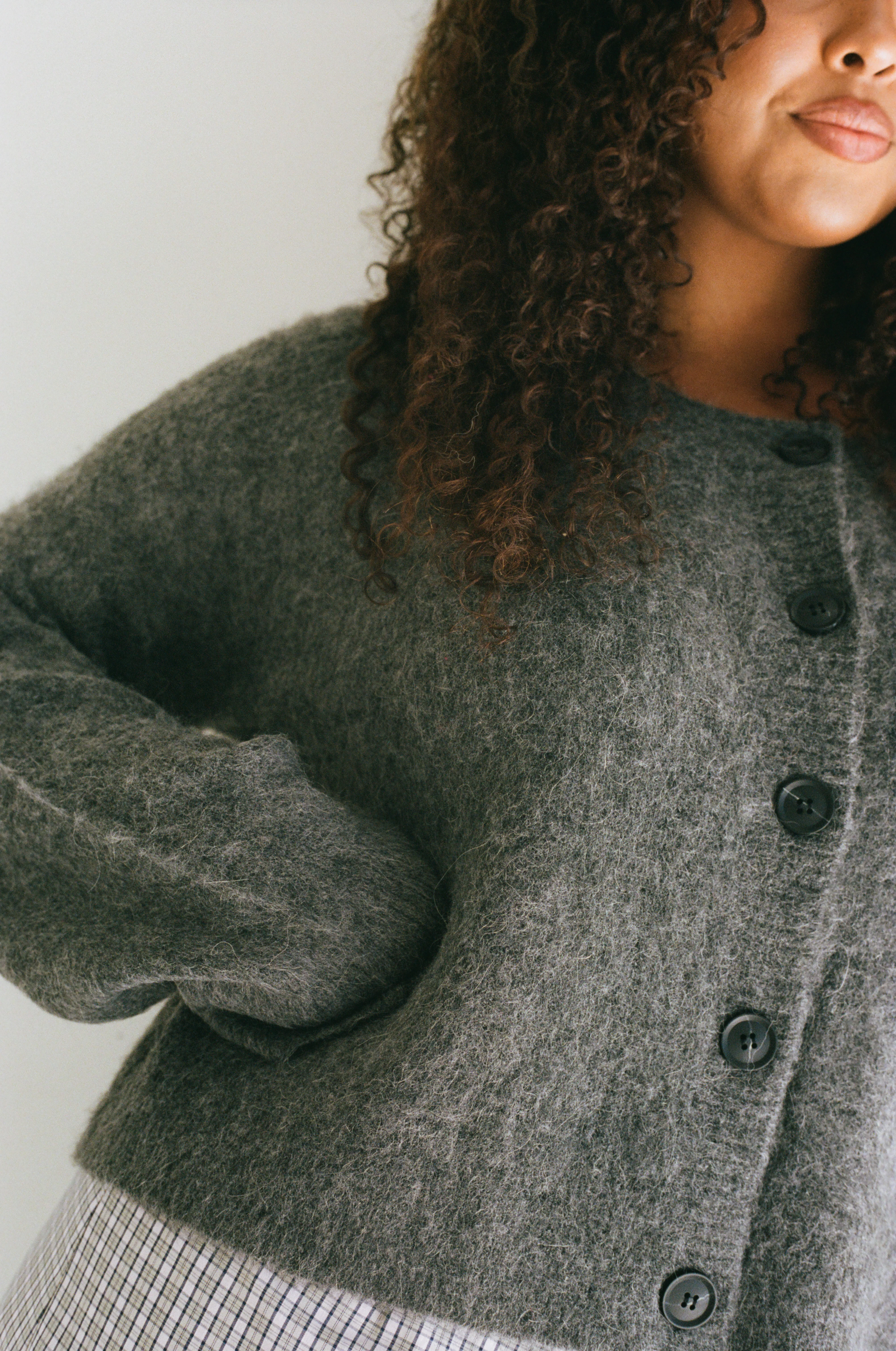 Billie Knit Cardigan - Grey - Image 7
