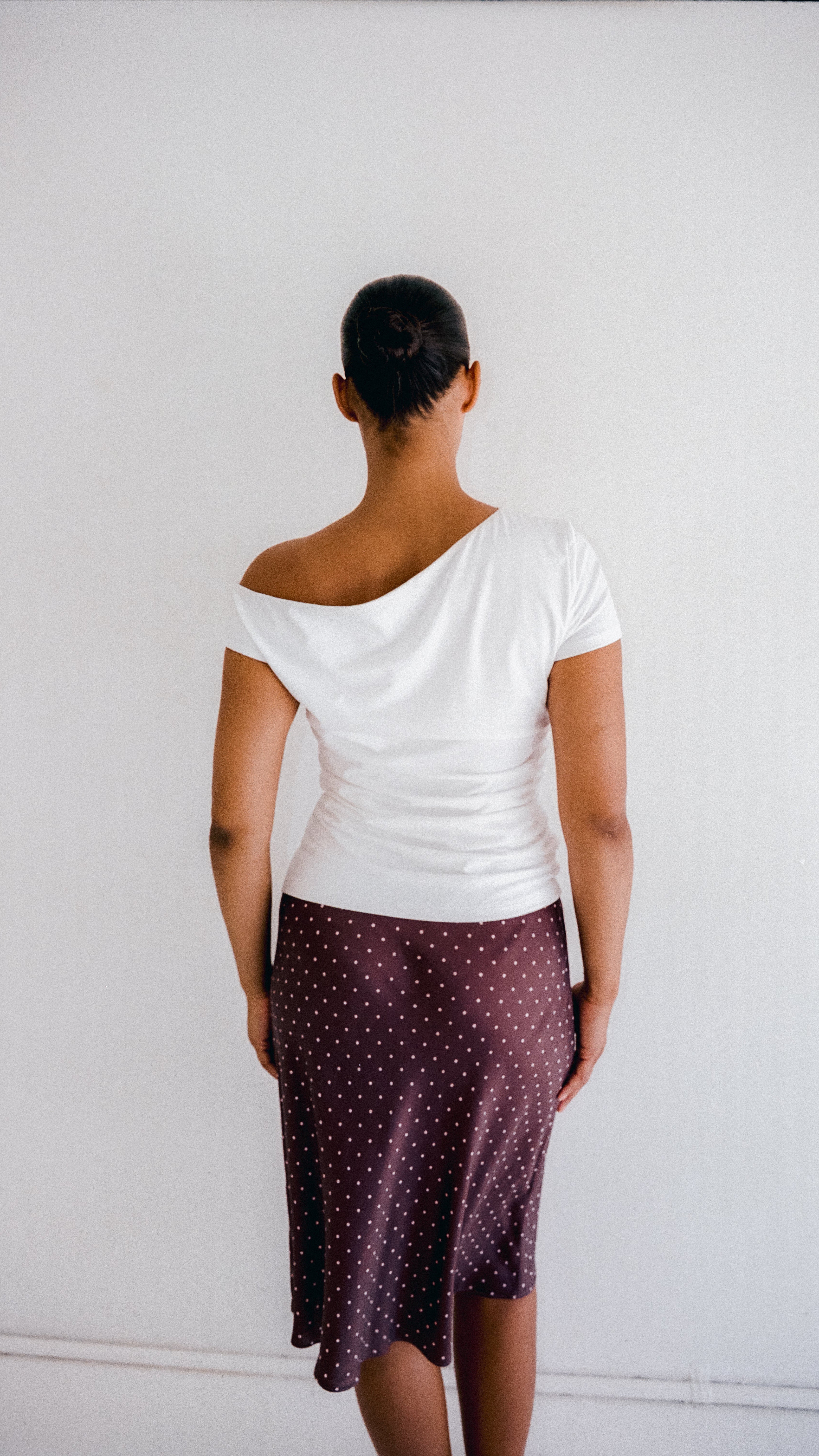 Mabel Bias Skirt - Cocoa Polka - Image 6