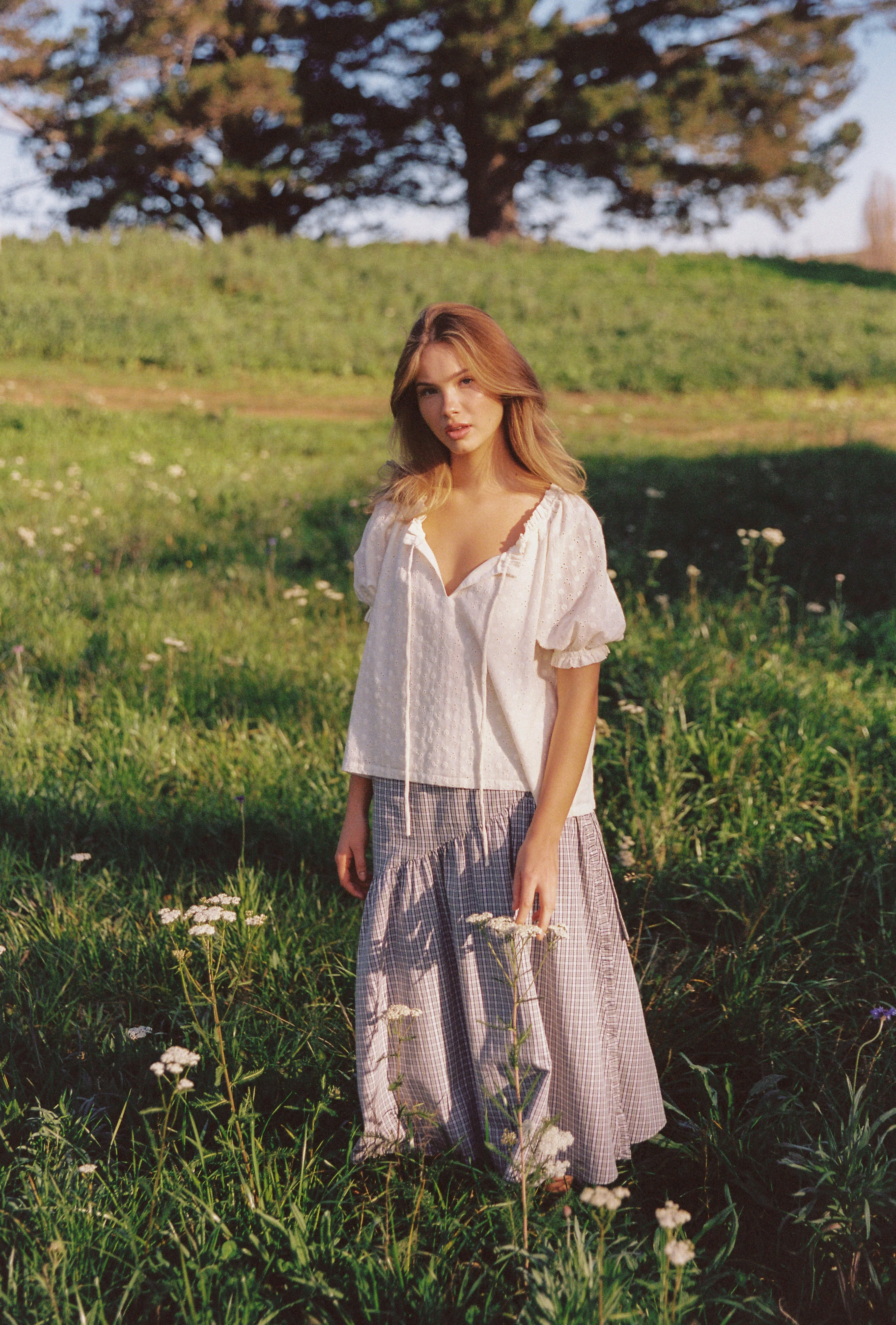 Margot Midi Skirt - Check - Image 6