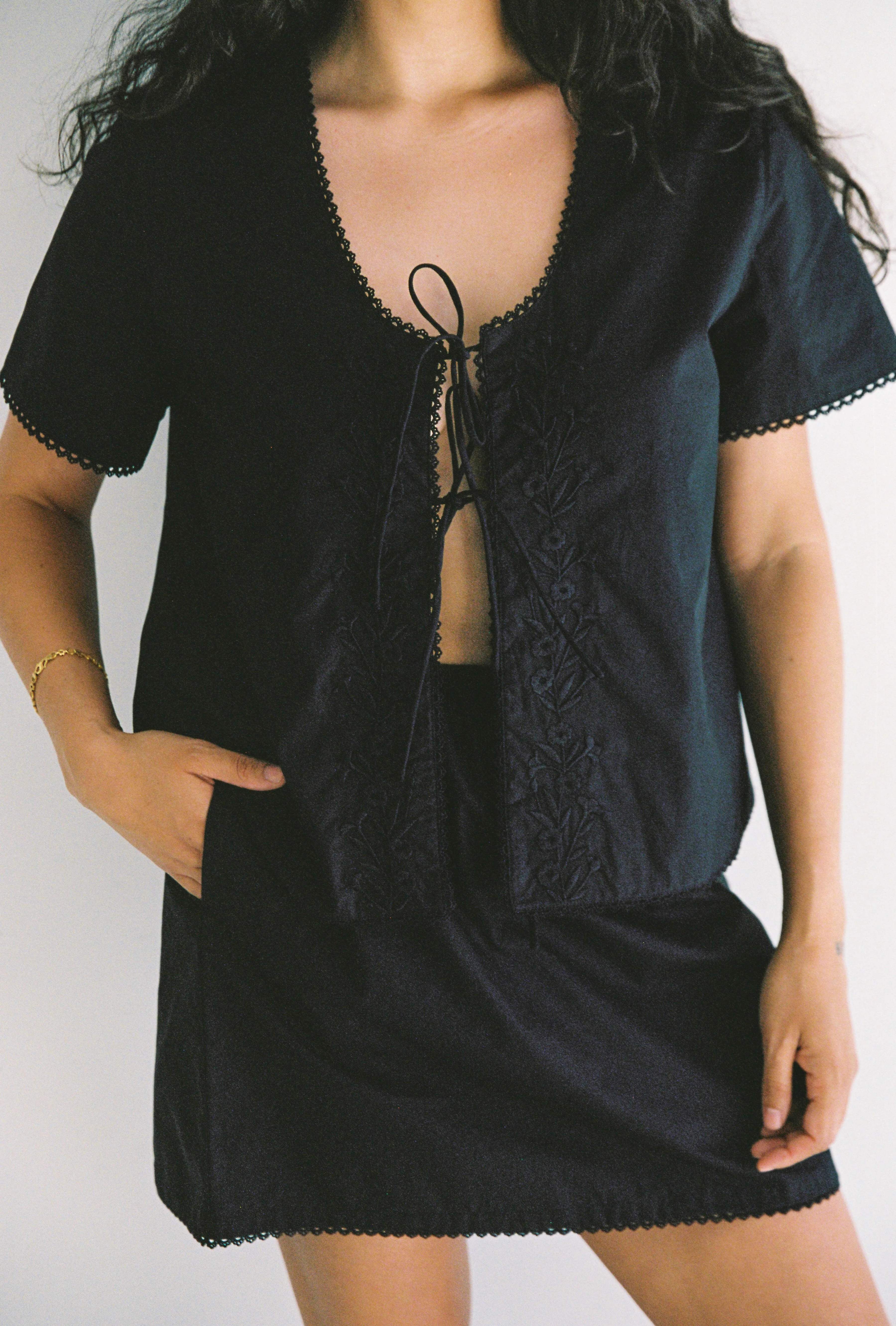 Poppy Mini Skirt - Black - Image 4
