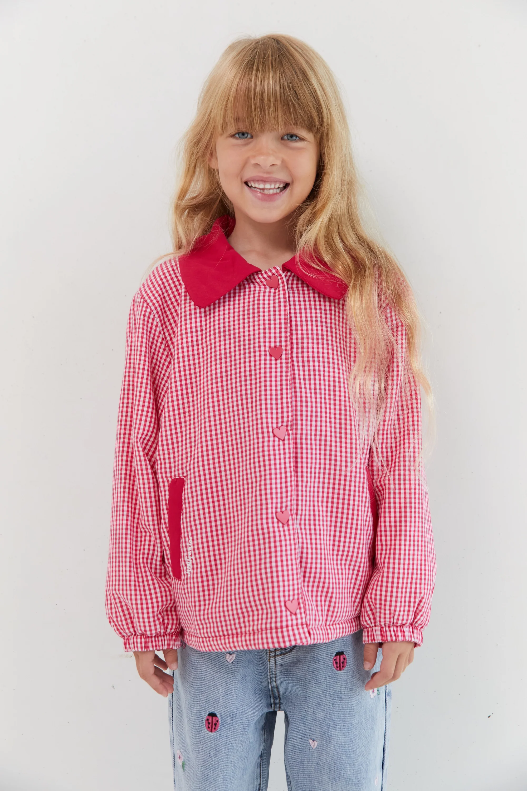 Sienna Jacket - Raspberry Gingham - Image 4