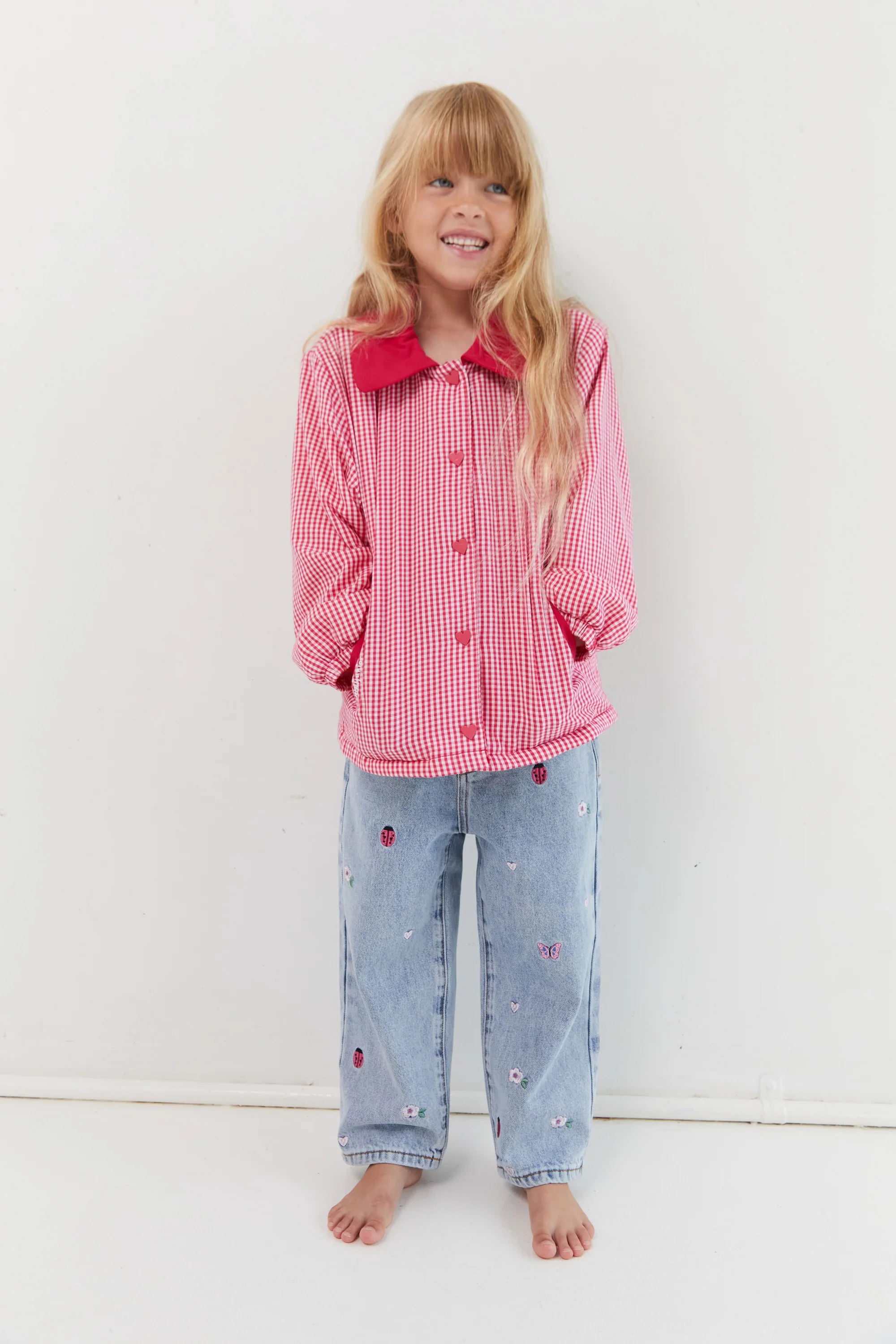 Sienna Jacket - Raspberry Gingham - Image 5