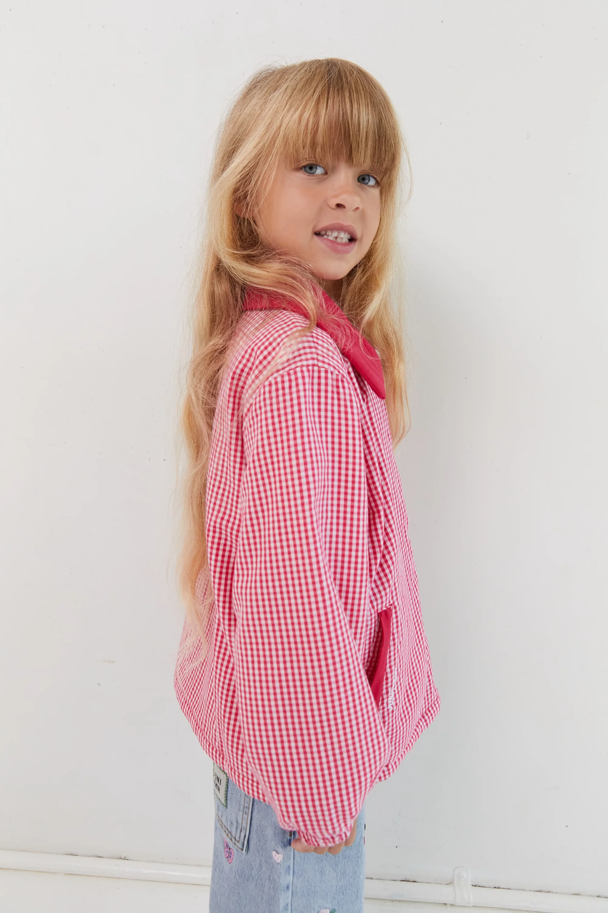 Sienna Jacket - Raspberry Gingham - Image 6